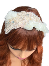 Headband. Bridal Headpiece. Ivory, Cream, Off-White & Blush, Vintage Materials, by The House of Kat Swank. One of a Kind. Ready to Ship.