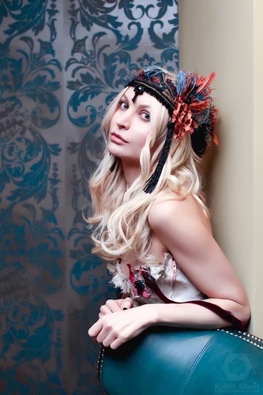 Headband, Headdress. Vintage Materials. Adjustable. The Autumn Headpiece by The House of Kat Swank. Ready to Ship. One of a Kind.